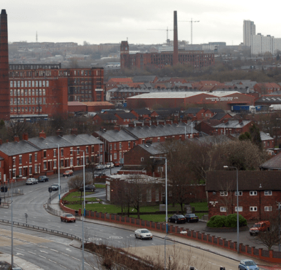 Oldham view from sky