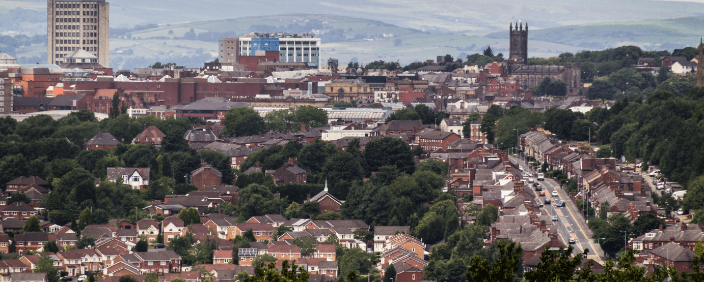 Oldham view from sky