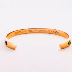 Islamic Gifts Have Tawakkul - Rose Gold Plated Cuff Bangle - Islamic Jewellery at Riwaya