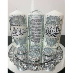 Islamic gifts  Henna Candle - Set of 7 - Islamic Candle Gift Set - Wedding Gift Decoration - Hajj Umrah Gift at Riwaya