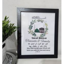 Islamic gifts Personalised Islamic Umrah Hajj Mubarak Frame, Islamic Gift, Arabic Gift, Frames at Riwaya