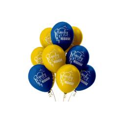 Islamic gifts Ramadan Mubarak Balloons - Domes & Lanterns - Blue and Gold Mix - Eid decoration - Eid balloons - Eid celebration decor - Islamic decor - Eid Home decor at Riwaya