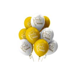 Islamic gifts Ramadan Mubarak Balloons - Domes & Lanterns - White and Gold Mix - Eid decoration - Eid balloons - Eid celebration decor - Islamic decor - Eid Home decor at Riwaya