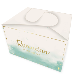 Islamic gifts Cookie box Ramadan -mint green - Ramadan cookies box - Ramadan food box - Ramadan decoration - Ramadan table decor at Riwaya