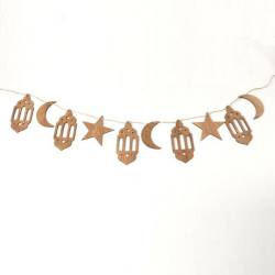 Islamic gifts Ramadan/ Eid Mubarak Wooden Hanging Decoration Ramadan - Eid Decor - Eid Wood Hanging - Eid Hanging Decor - Eid Home Decor - Home Decor For Eid - Islamic Eid Home Decoration at Riwaya
