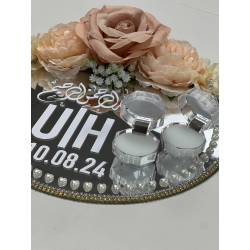 Islamic gifts  Whispered Elegance - Personalised Nikkah Plate - Nikkah Ring Plate - Islamic Wedding Ring Plate - Nikkah Decorations - Nikkah Gifts - Nikkah Favours -  Personalised Nikkah Ring Plate at Riwaya