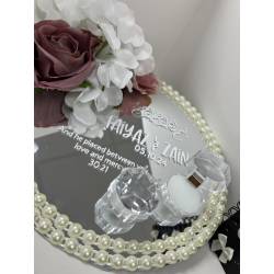 Islamic gifts  Enchanted Grace - Personalised Nikkah Plate - Nikkah Decor - Nikkah Ring Plate - Islamic Wedding Ring Plate - Nikkah Gifts - Nikkah Personalised Ring Plate at Riwaya