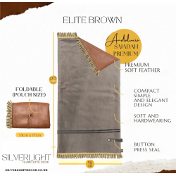 Islamic gifts Elite Brown (Now Longer) - Medium Size -  Foldable Premium Portable Prayer Mat Set Leather Backed - Portable Prayer Mat at Riwaya