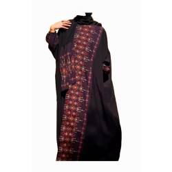 Perfect Gift Introducing &nbsp;Tatreez&nbsp;Pattern abaya/prayer dress is&nbsp;a&nbsp;black&nbsp;kaftan&nbsp;style&nbsp;with&nbsp;scarf attached.&nbsp; It&nbsp;features&nbsp;&nbsp;tatreez&nbsp;print&nbsp;on&nbsp;both&nbsp;dress&nbsp;and&nbsp;attached&nbsp;scarf part. The&nbsp;gown&nbsp;is&nbsp;one&nbsp;size&nbsp;regular,&nbsp;making&nbsp;it&nbsp;suitable&nbsp;for&nbsp;arrange&nbsp;of&nbsp;body&nbsp;shapes.Perfect length for&nbsp;prayer&nbsp;or&nbsp;special&nbsp;occasions,&nbsp;this&nbsp;elegant&nbsp;and&nbsp;culturally&nbsp;significant&nbsp;piece&nbsp;of&nbsp;clothing&nbsp;adds&nbsp;a&nbsp;touch&nbsp;of&nbsp;tradition&nbsp;and&nbsp;style&nbsp;to&nbsp;any&nbsp;wardrobe. one&nbsp;size length aprrox-160&nbsp;cm&nbsp;from&nbsp;neck to floor.  Material :Printed Viscous&nbsp;
