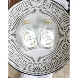 Islamic gifts  Customized Zam Zam Stickers | Floral White Elegant Flowers | Ramadan Stickers |Wedding Favour Boxes ZamZam Stickers at Riwaya