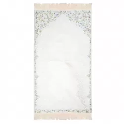 Islamic gifts Salah Prayer Mat - Majestic Floral - Baby Blue - Luxury Prayer Mat - Prayer Rug - Islamic Gift - Eid Prayer Mat - Umrah or Hajj Gift at Riwaya