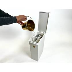 Perfect Gift FREESTANDING PORTABLE BIDET - NO INSTALLATION REQUIRED FEATURES: Luxury electric bidet sprayer / Muslim shower / shataf / jet sprayer / automatic lota / douche No plumbing required - freestanding self contained Easily transportable when you move house  Generous 10L water tank - refill twice per week  Excellent adjustable water pressure, to meet your preference  Rechargeable long-lasting battery – recharge monthly  Made in London and made to last 12 month warranty  BENEFITS:  Perfect for renters that are not allowed to modify leased properties  Great for home owners that have difficult plumbing or leaking hoses from mains pressure More powerful than a USB charged bidet  SPECIFICATIONS:  Water pressure 35PSI – comparable with mains tap and strong enough to clean a toilet Flow rate 4LPM Low voltage for safe bathroom operation 12V  Dimensions – 20cm(W) x 41cm (D) x 37cm (H) – designed to fit next to toilet Dry weight 4.0kg  Recharge time approximately 5 hours Expected battery life is 3-5 years  Slim yet stable design Stainless steel hose Manufactured from leak proof, tough, and impact resistant thick plastic   NOTES:  Product specifications vary based on frequency and length of use. Photos are indicative only, actual product may vary as new models are released. NO INSTALLATION: This hassle free freestanding portable bidet is hassle free and can simply be placed next to any toilet without installation.POWERFUL WASH: The bidet delivers a strong yet comfortable stream of water with multiple pressure settings for a thoroughly clean feeling.LARGE WATER TANK: The generous 10L internal water tank holds enough capacity for countless uses before needing to be refilled from your sink faucet (estimated twice per week refill).RECHARABLE BATTERY: The generous capacity rechargable battery and included charger allows for long lasting hassle free use (estimated monthly recharge).EXQUISITE DESIGN: High quality stainless steel hose and durable thick plastic