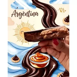 Islamic gifts Alfajor Chocolate (Dulce de Leche) - Halal Food - Halal Chocolate - Halal Dark Chocolate Bar at Riwaya